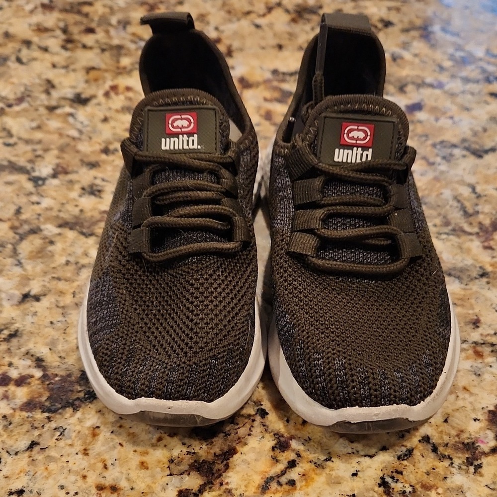 unltd. Boys Brown Mesh Lace Up Breathable Low Top Sneakers Size 12